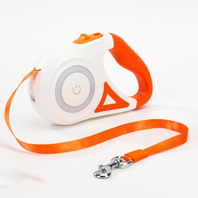 NightWalker™ Retractable Leash — Built-In Spotlight + Reflective