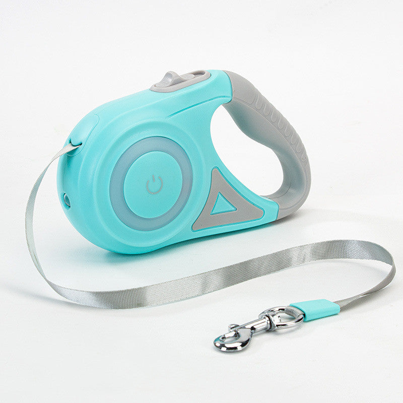 NightWalker™ Retractable Leash — Built-In Spotlight + Reflective
