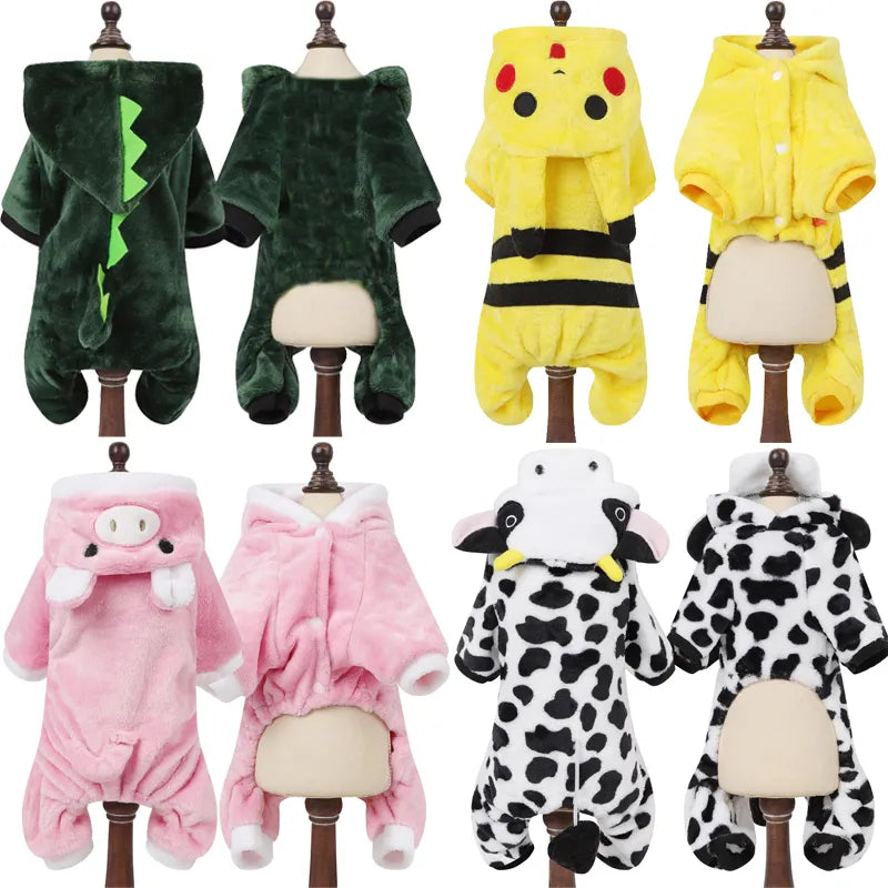 Adorable Dog Jumpsuit-Soft Fleece Pet Costume