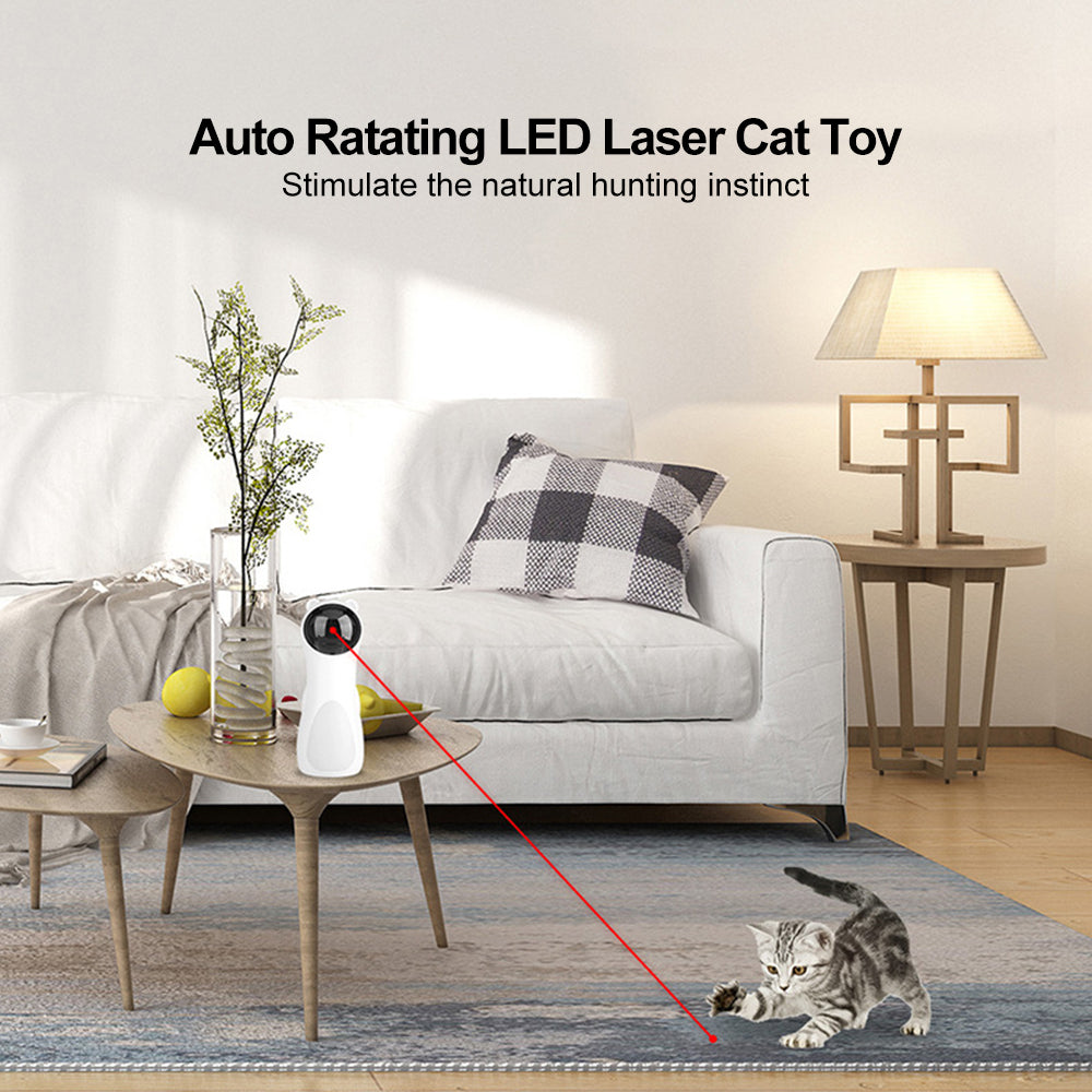LaserPaw™ Auto Cat Toy — Hours of Hunt Mode Zero Effort