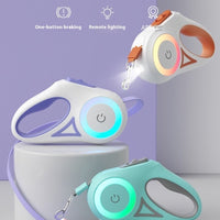 NightWalker™ Retractable Leash — Built-In Spotlight + Reflective