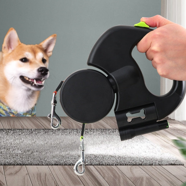 DuoWalk™ LED Dual Dog Leash – Tangle-Free, Safe Night Walking