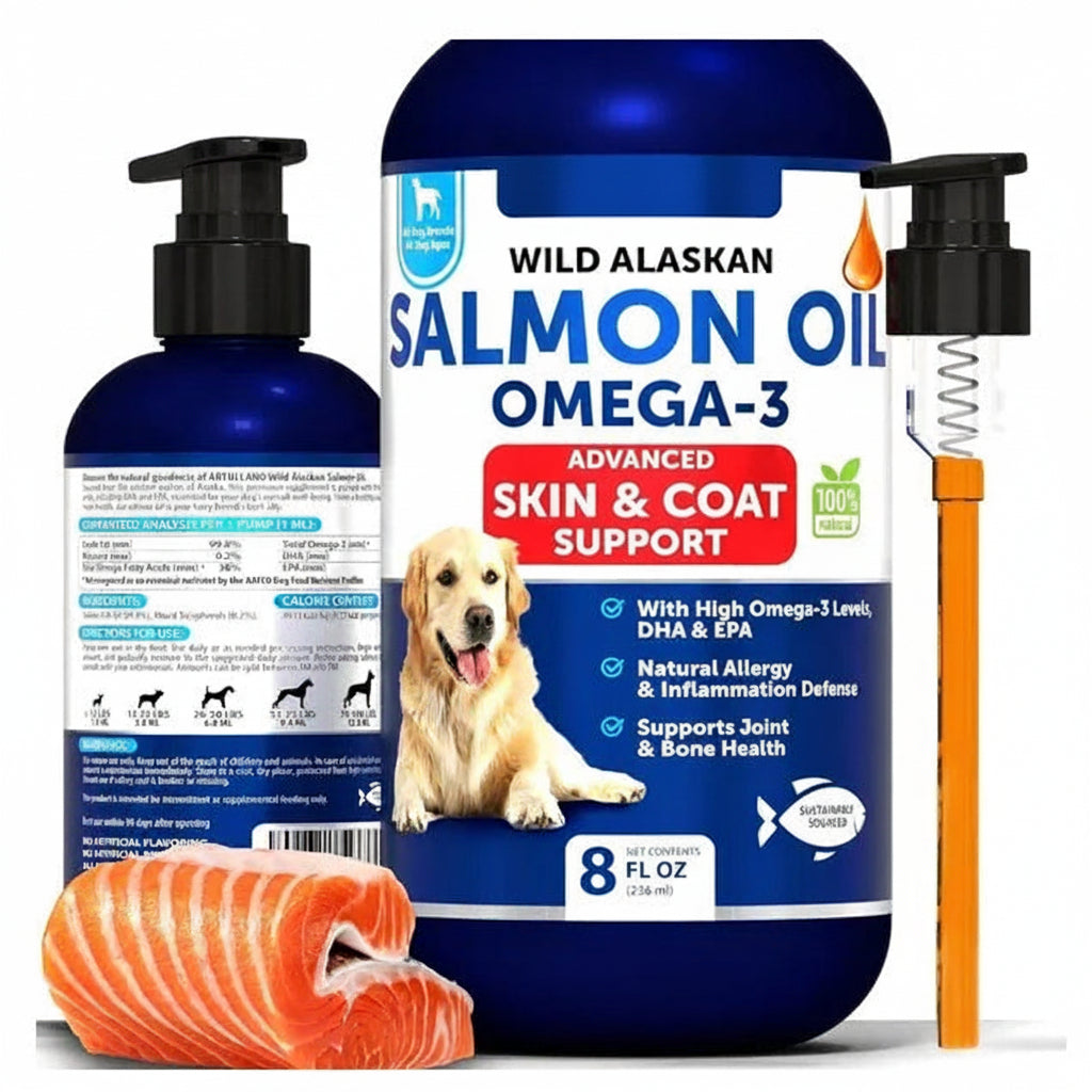 Wild Alaskan Salmon Oil supplement with pump dispenser