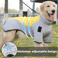 Turtleneck Reflective Waterproof Winter Coat for Large Breed Dog