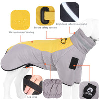 Turtleneck Reflective Waterproof Winter Coat for Large Breed Dog
