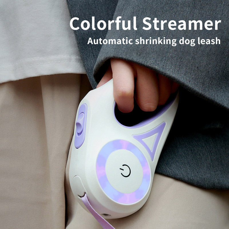 NightWalker™ Retractable Leash — Built-In Spotlight + Reflective