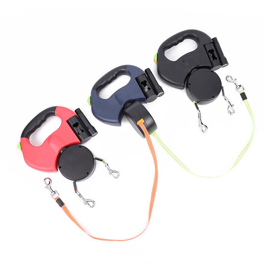 DuoWalk™ LED Dual Dog Leash – Tangle-Free, Safe Night Walking