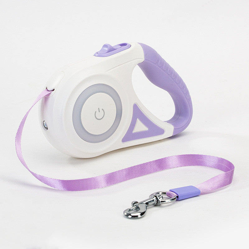 NightWalker™ Retractable Leash — Built-In Spotlight + Reflective